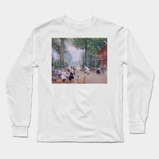 The Cycle Chalet in the Bois de Boulogne by Jean Beraud Long Sleeve T-Shirt